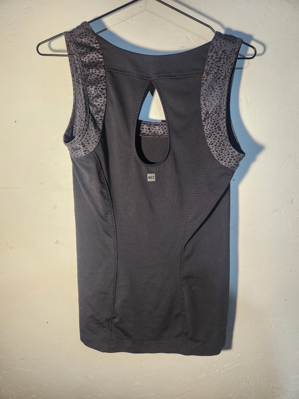 MEC Black Tank Top with Grey Leopard-Print Trim - Picture 2 of 5